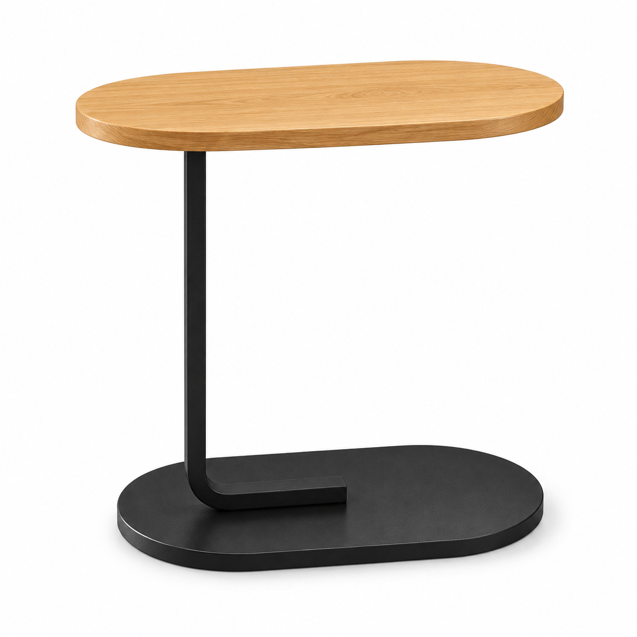 Oval C-Shaped Sofa Side Table