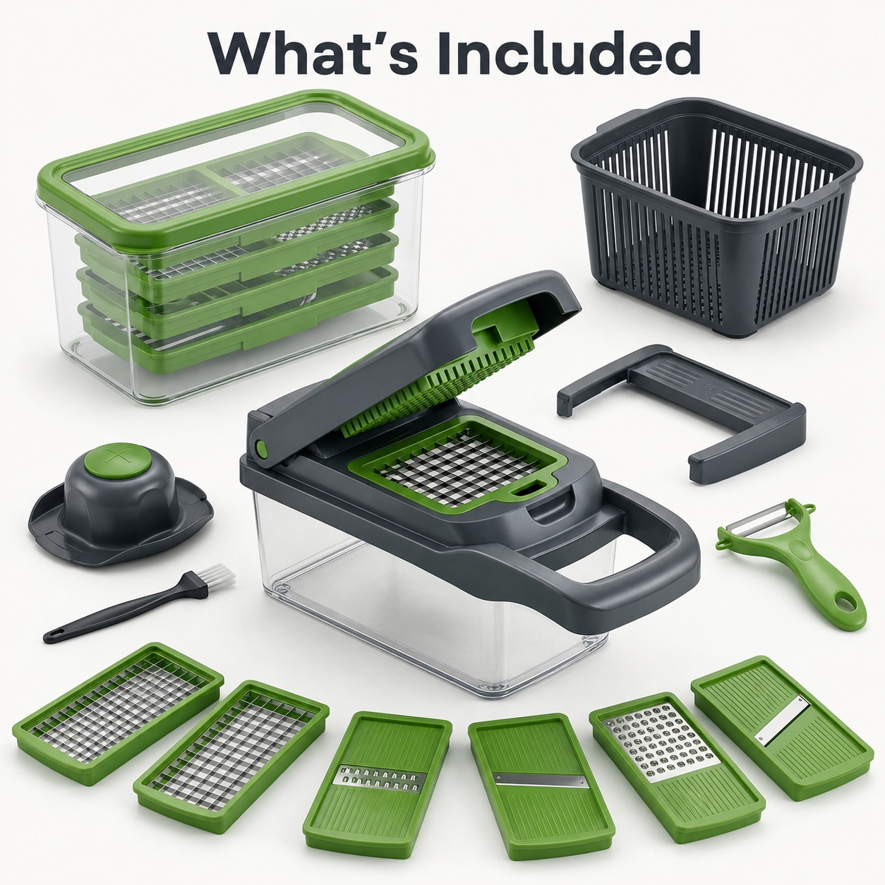 Multifunction 16-in-1 Vegetable Cutter & Slicer for Kitchen