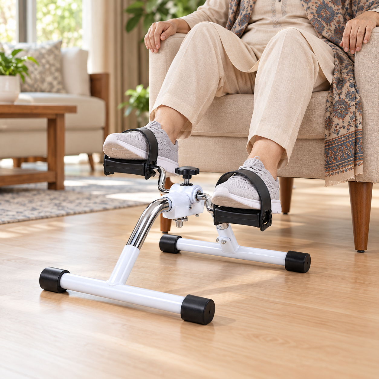 Compact Pedal Exerciser for Seniors – Desk Bike Cycle
