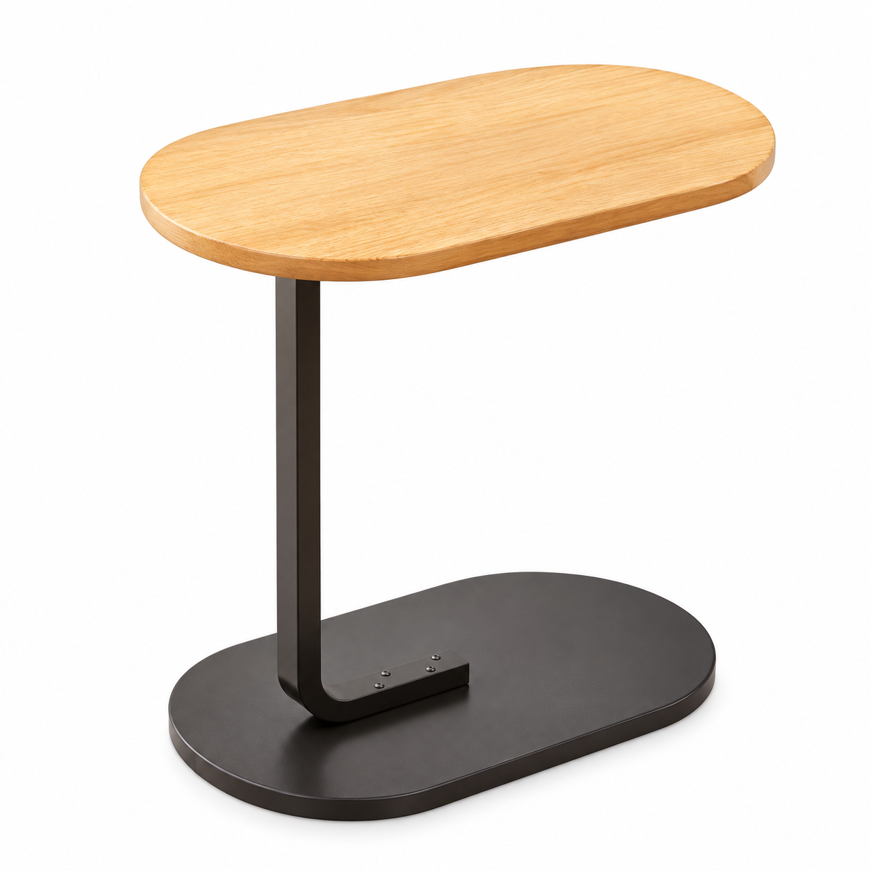 Oval C-Shaped Sofa Side Table
