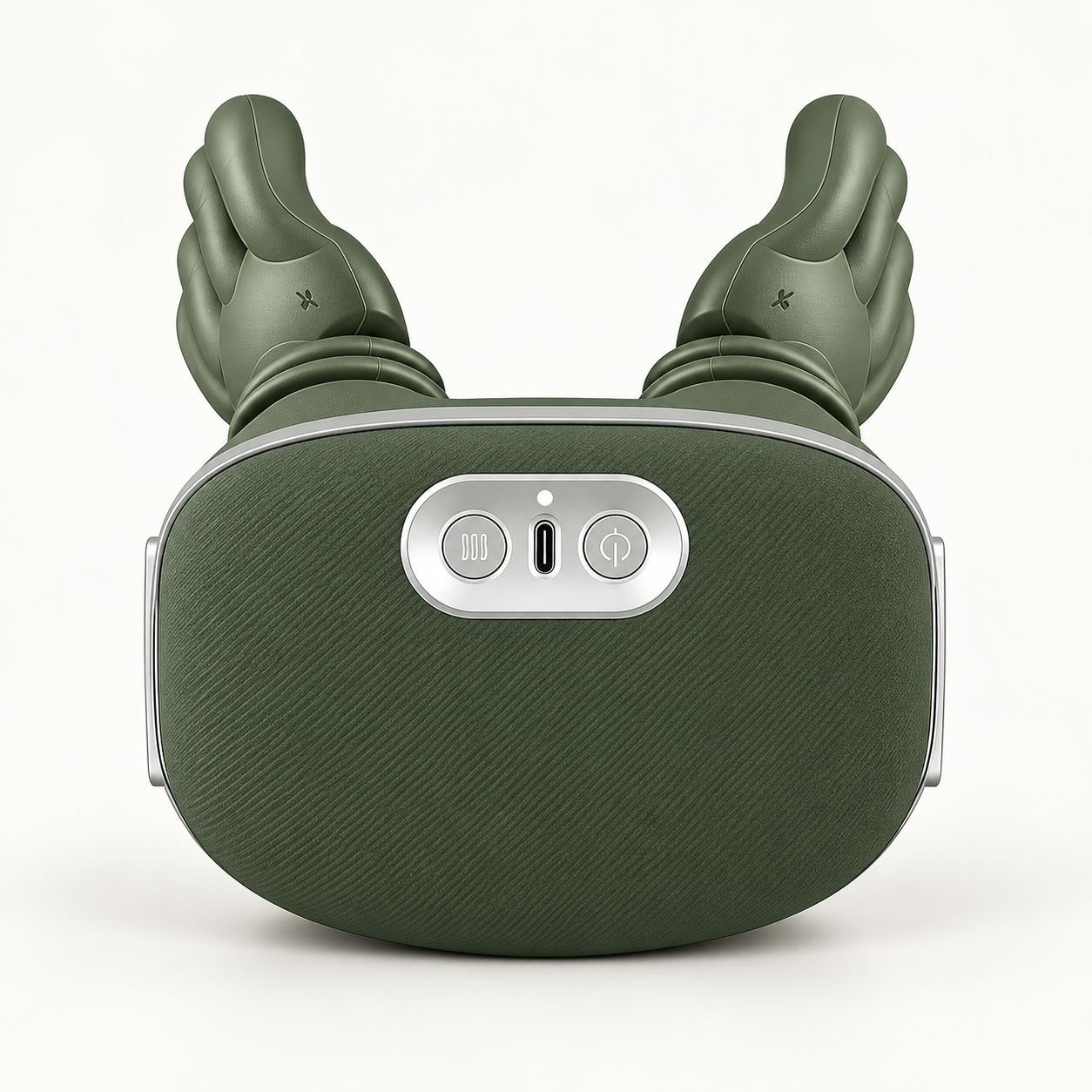 Heated shoulder and neck massager with visible control buttons
